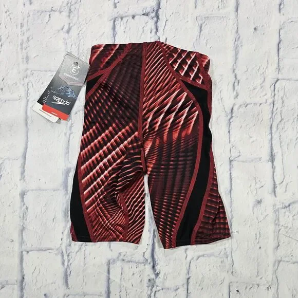 SPEEDO Endurance+ YOUTH BOYS 22 Maroon Jammers Boys Competition Swimming Trunks